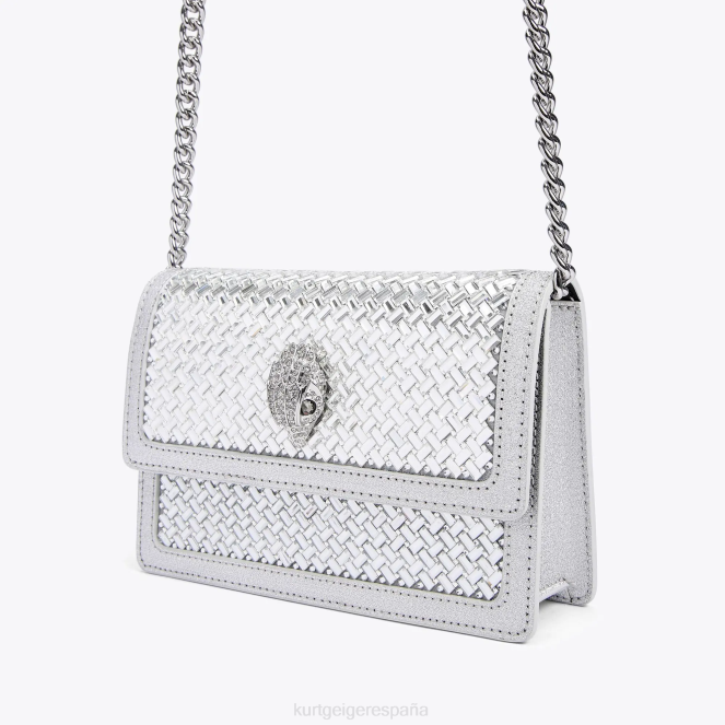 Kurt Geiger mujer bandolera pequeña london shoreditch 2LPR130 | bolsas combinación de metales